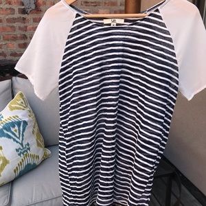 Sheer striped tee